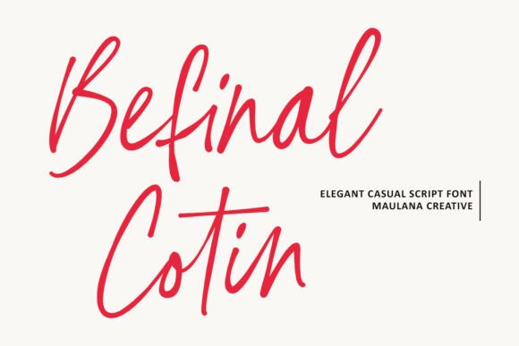 Befinal Cotin: A Font That Feels Like a Signature