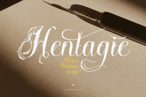 Hentagie: A Stately Victorian Script Font for Timeless Branding